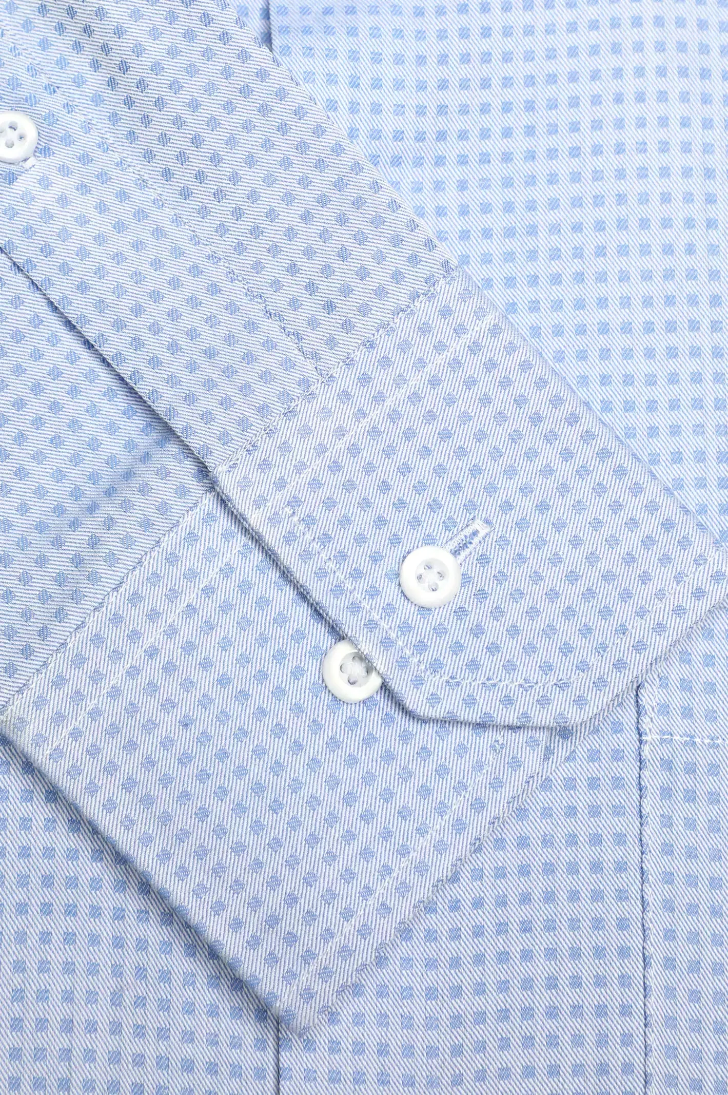 Blue Self Textured Formal Shirt