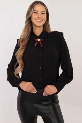 Button-Up Classic Long Sleeve Shirt Black