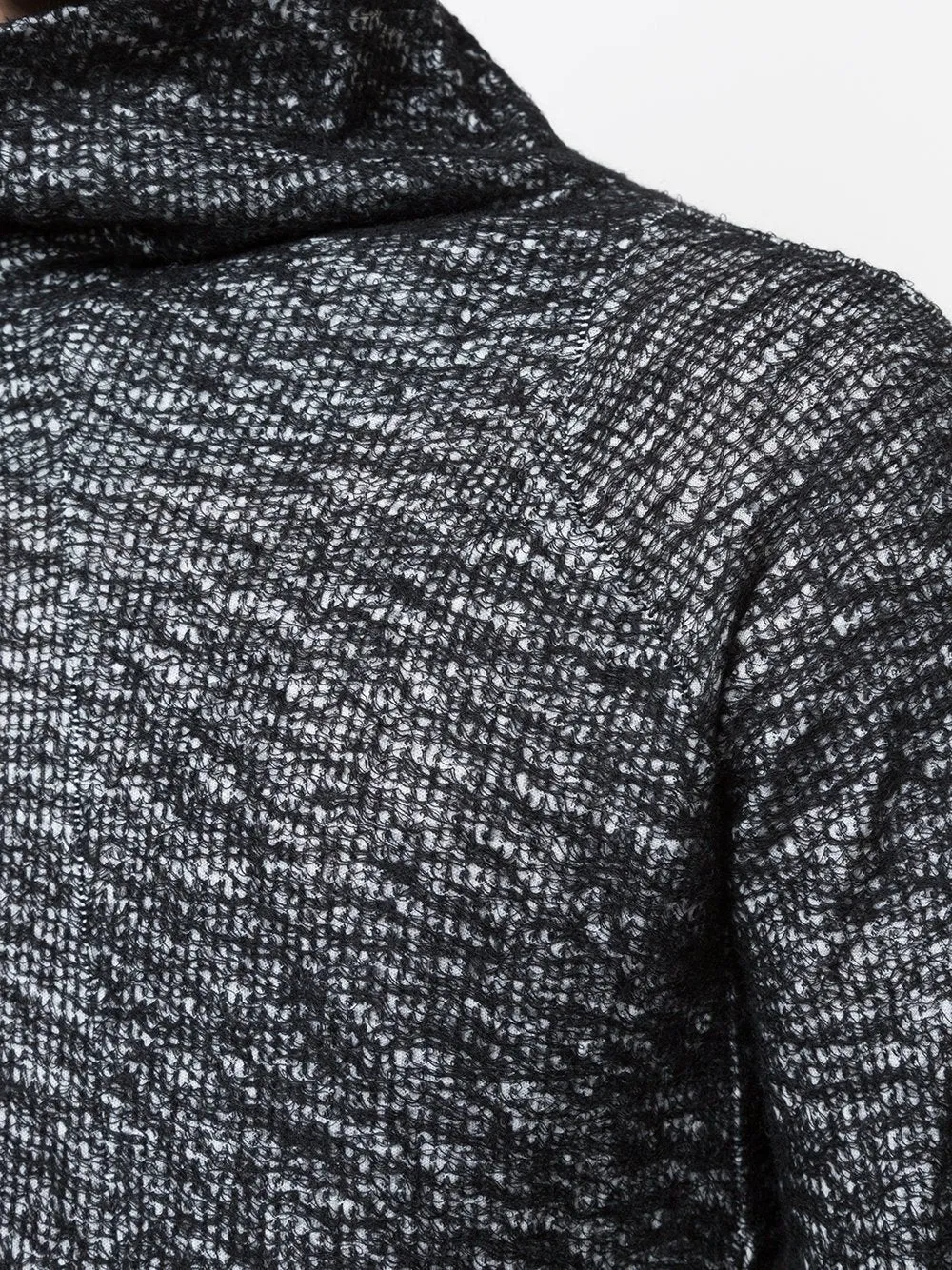Charcoal Wool Knit Turtleneck Pullover