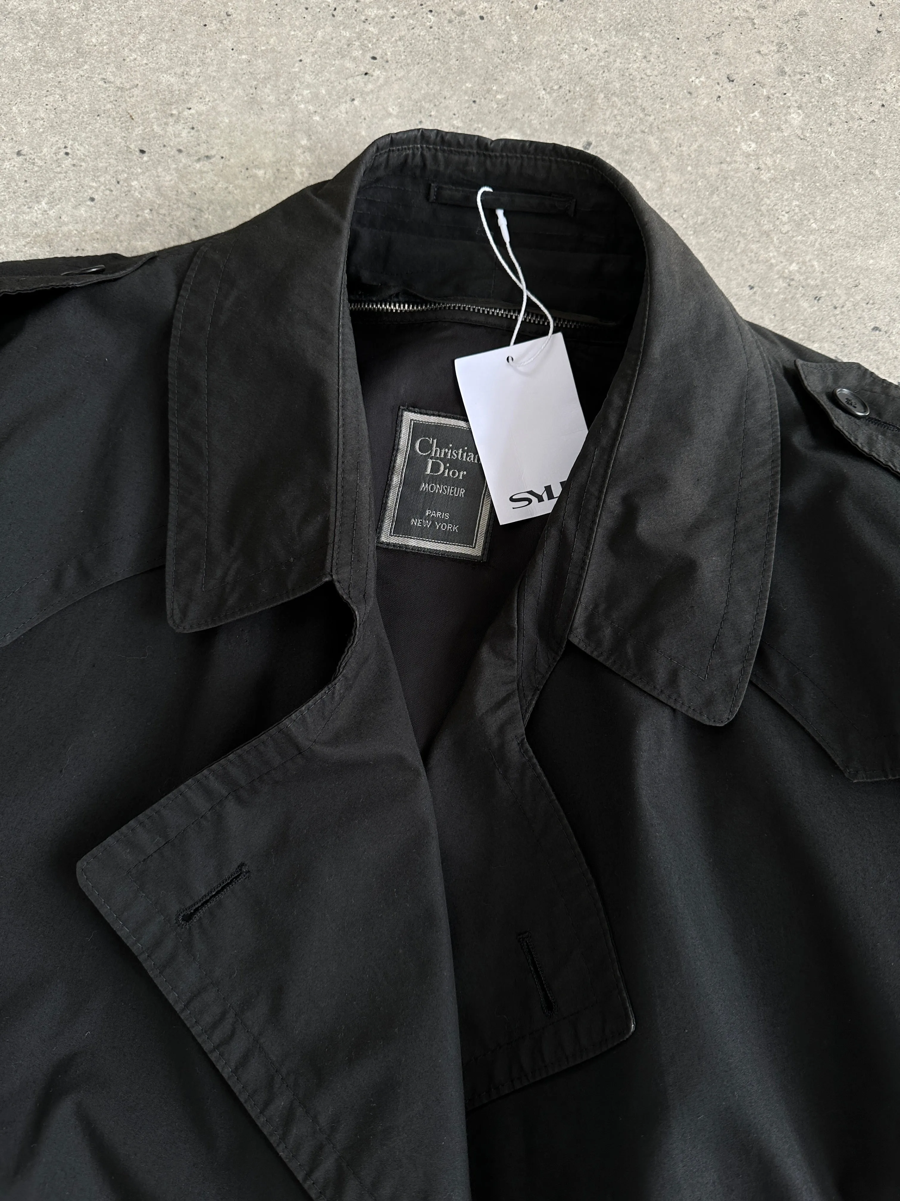 Christian Dior Monsieur Cotton Double Breasted Belted Trench Coat - XXL