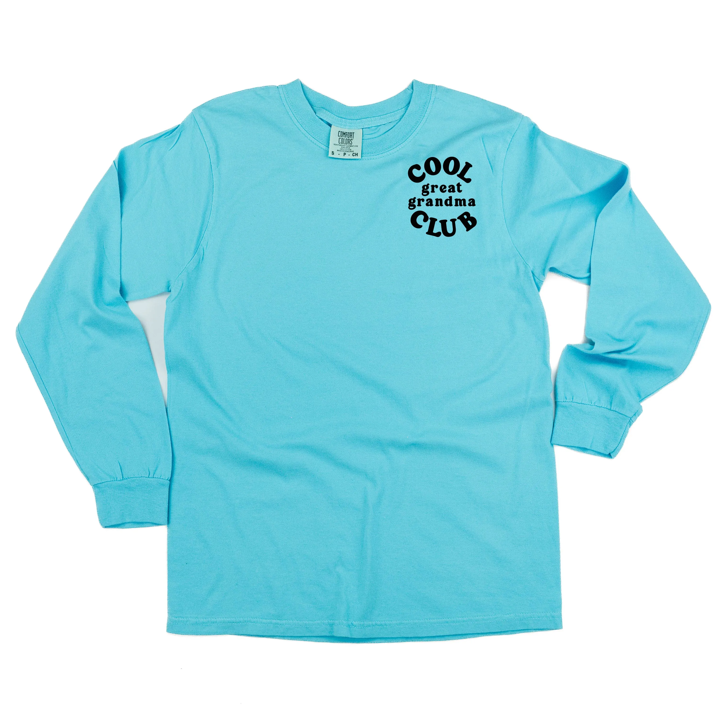 COOL Great Grandma CLUB - Pocket Design - LONG SLEEVE COMFORT COLORS TEE