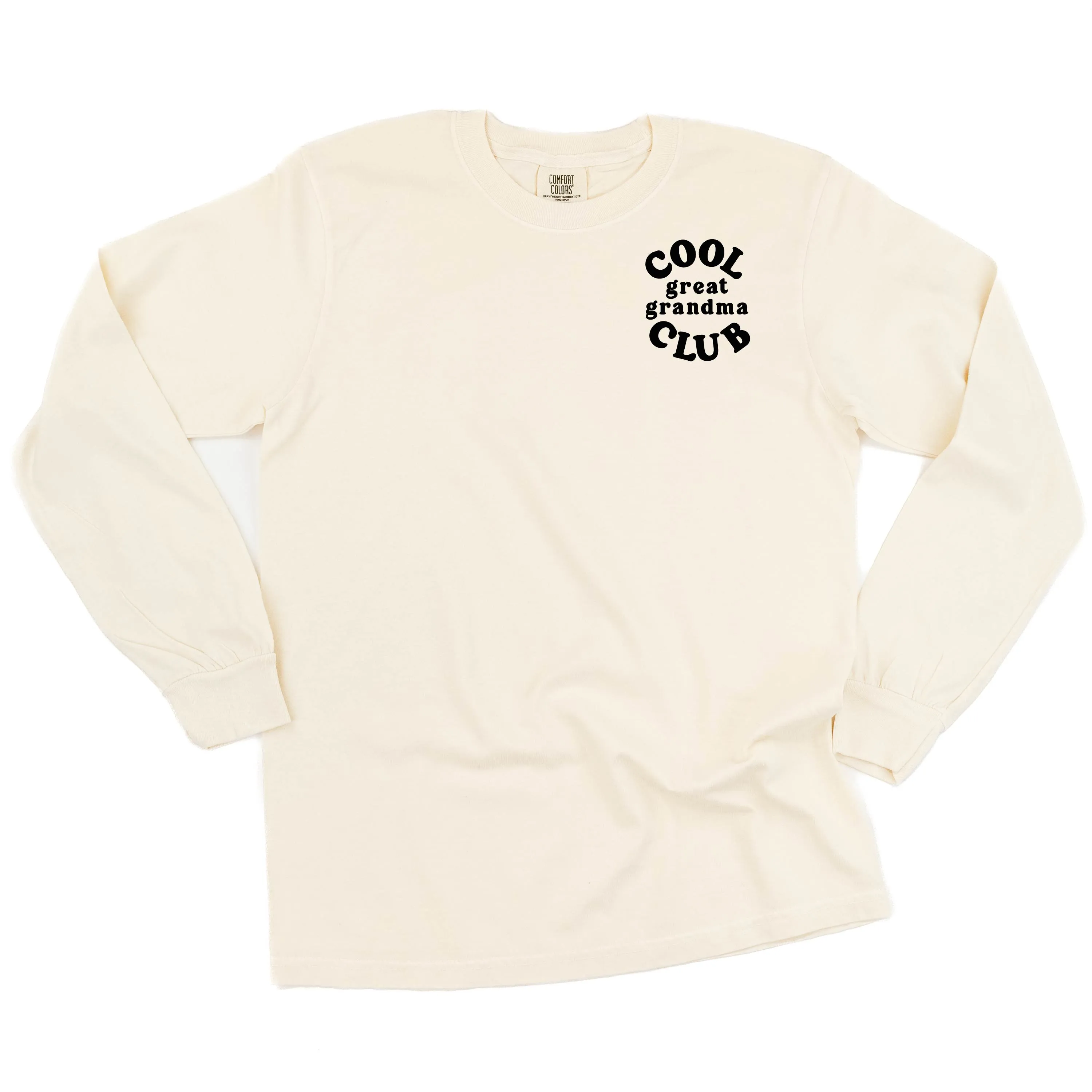 COOL Great Grandma CLUB - Pocket Design - LONG SLEEVE COMFORT COLORS TEE