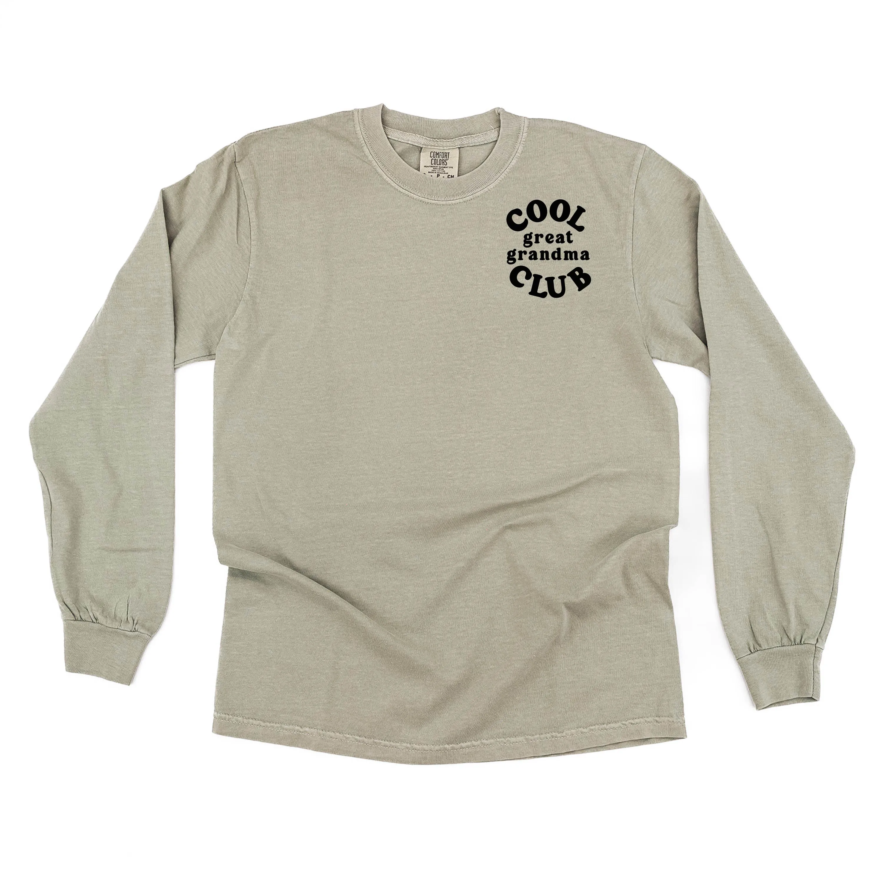 COOL Great Grandma CLUB - Pocket Design - LONG SLEEVE COMFORT COLORS TEE