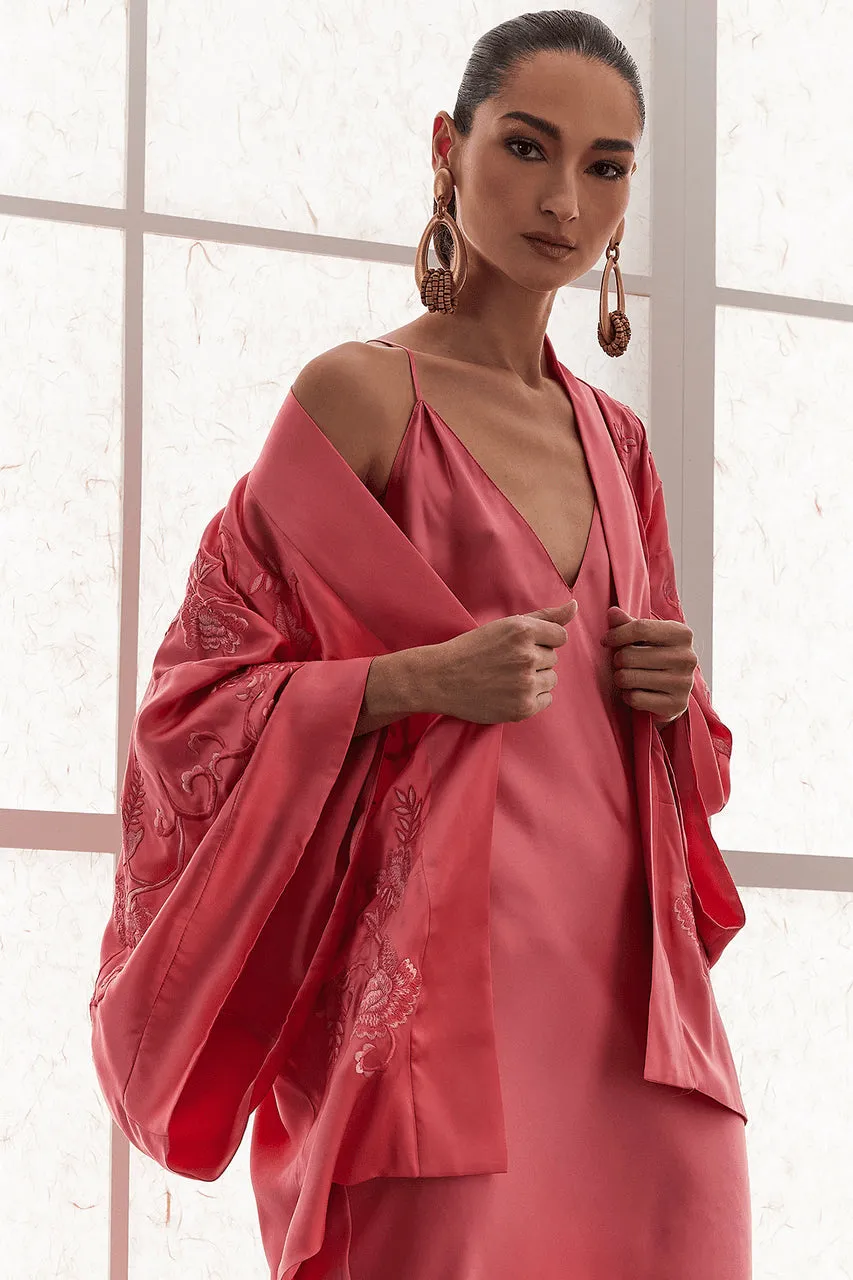 Couture Malaga Embroidered Silk Wrap