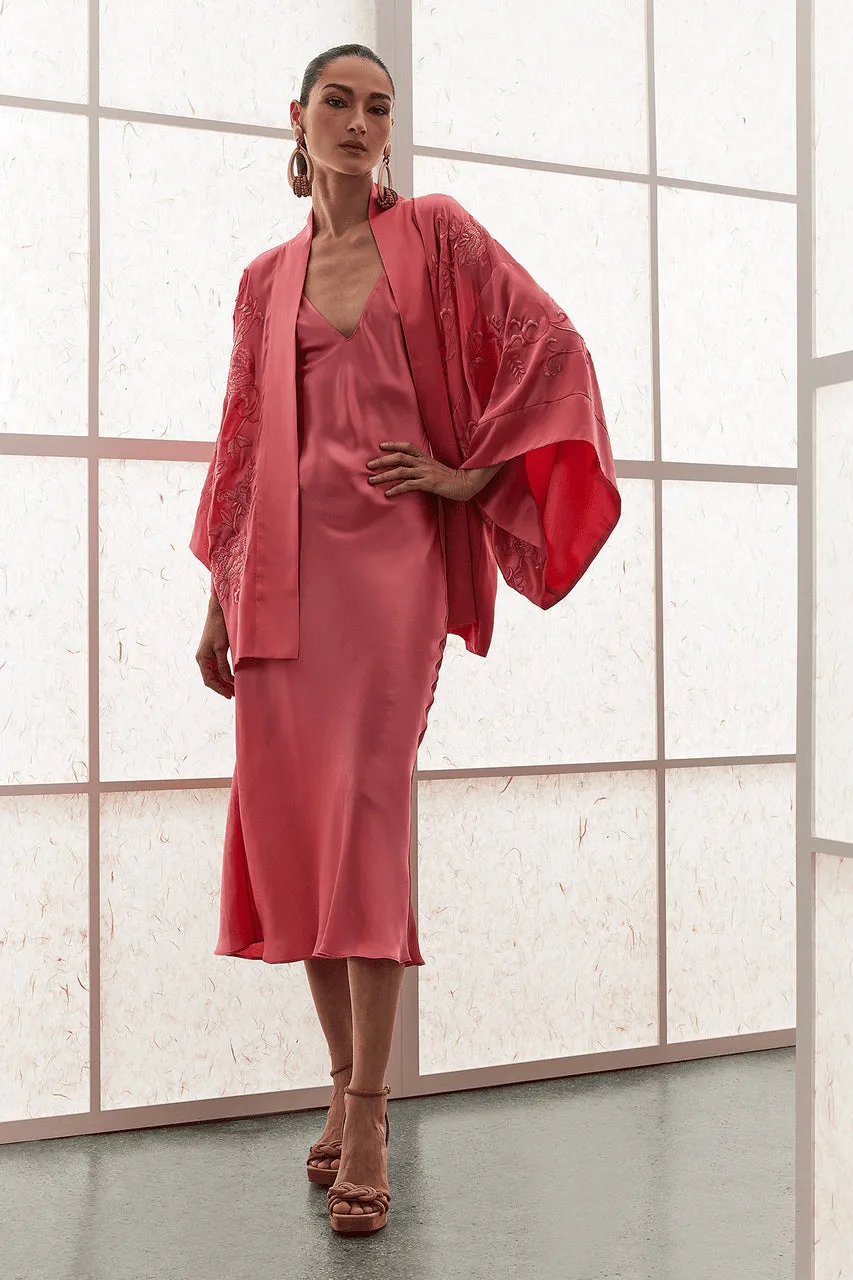 Couture Malaga Embroidered Silk Wrap