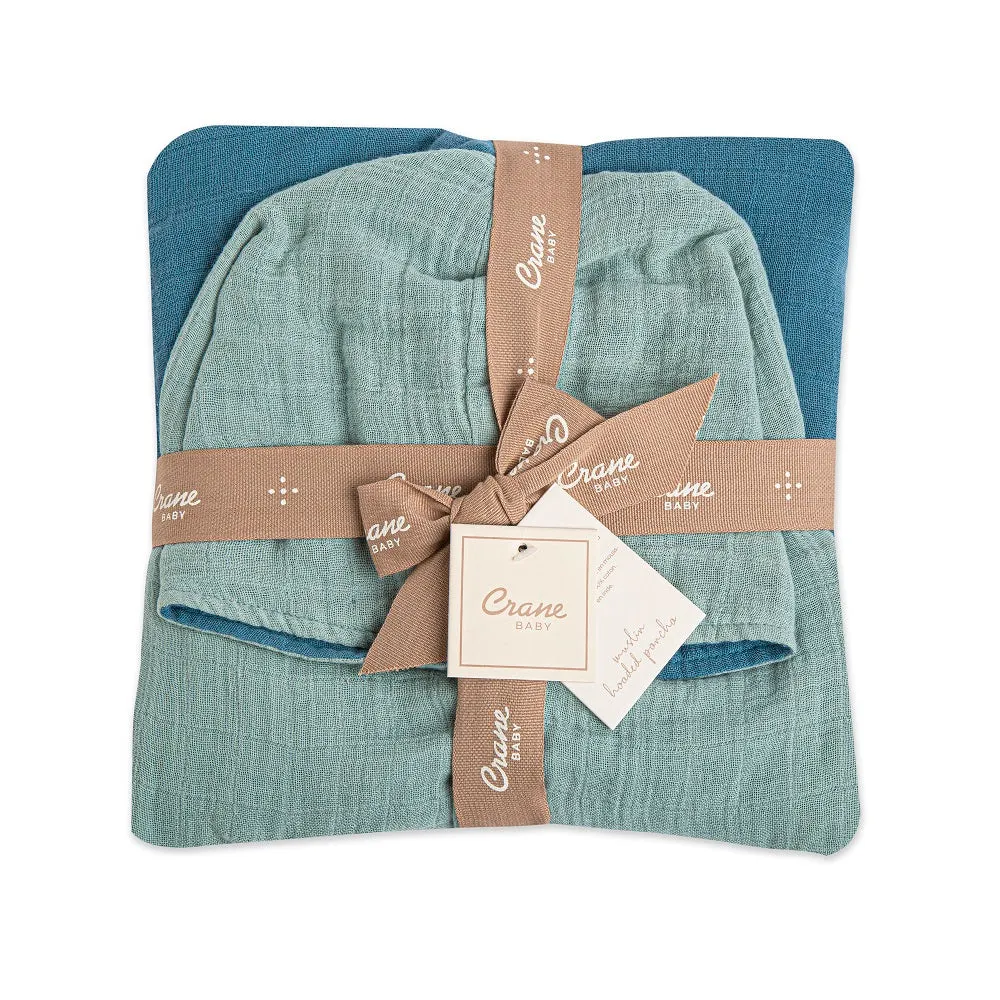 Crane Baby Poncho Combo - Evergreen & Rickerstone