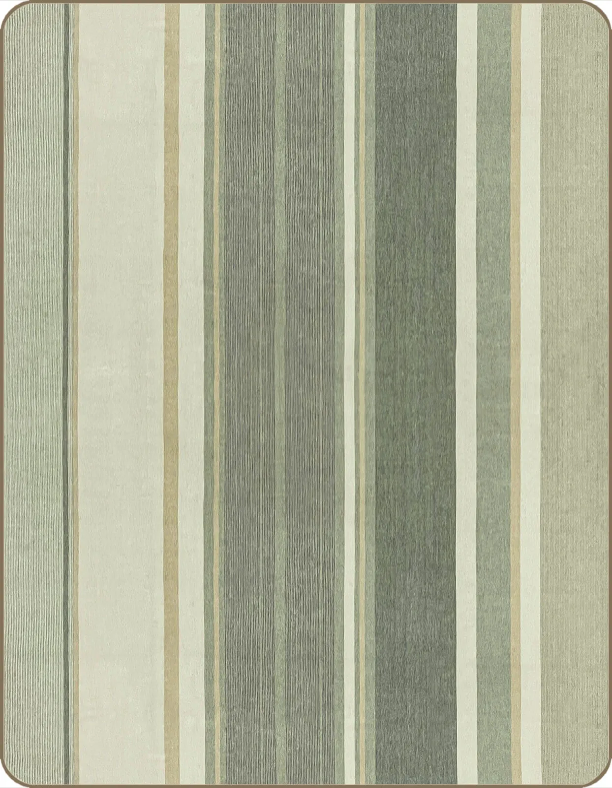 Deleg - Baby Alpaca Wool Throw Blanket / Sofa Cover - Queen 93" x 66" - natural colored stripes pattern