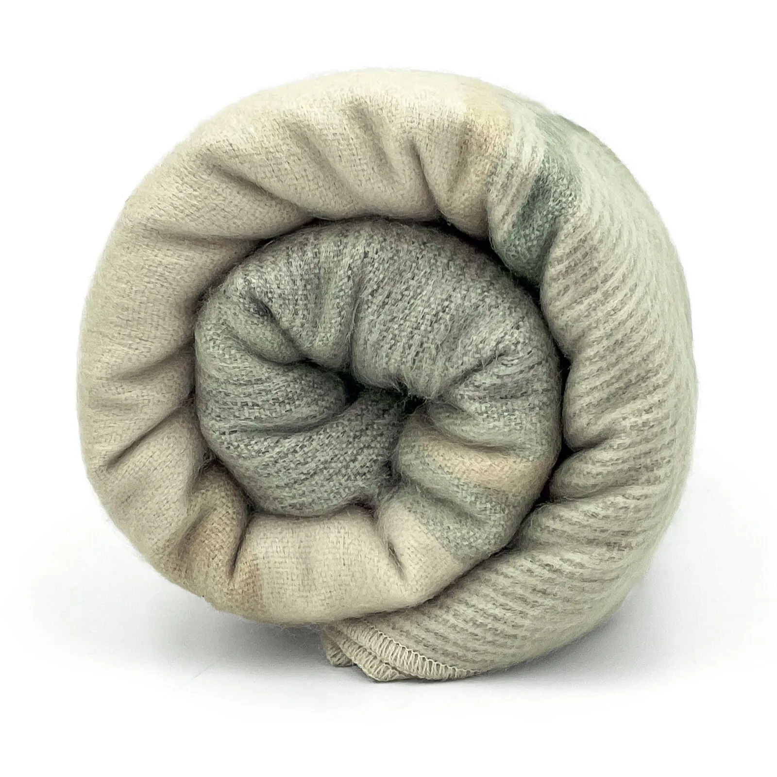 Deleg - Baby Alpaca Wool Throw Blanket / Sofa Cover - Queen 93" x 66" - natural colored stripes pattern