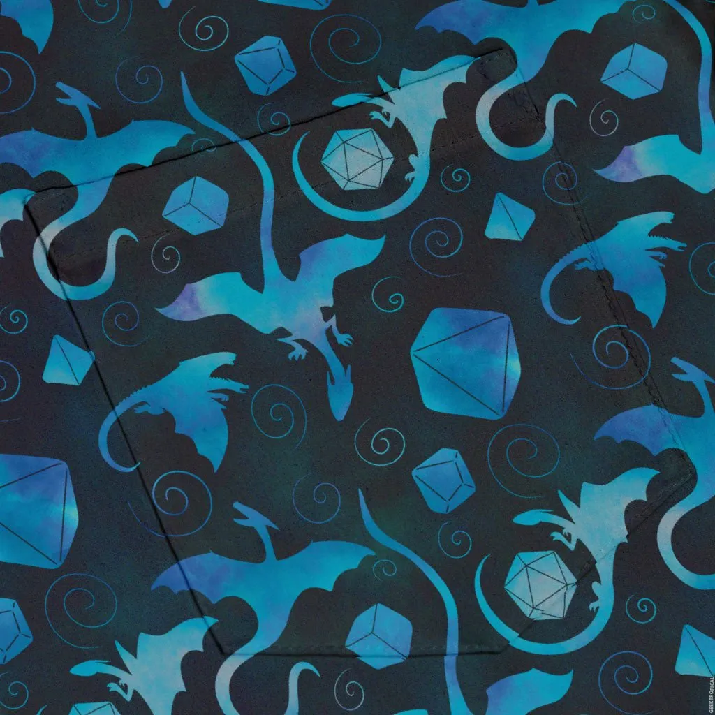 Dnd Mystic Blue Dragons Button Up Shirt