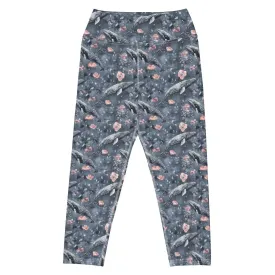 Dusky Gray Whale Capri Swim Leggings