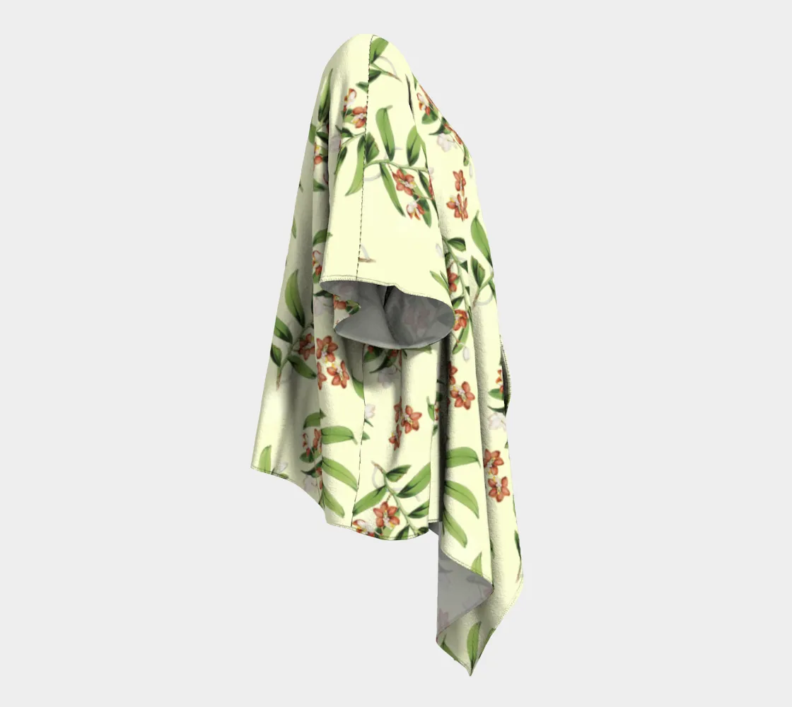 Earth Tone Floral Draped Kimono