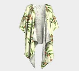 Earth Tone Floral Draped Kimono