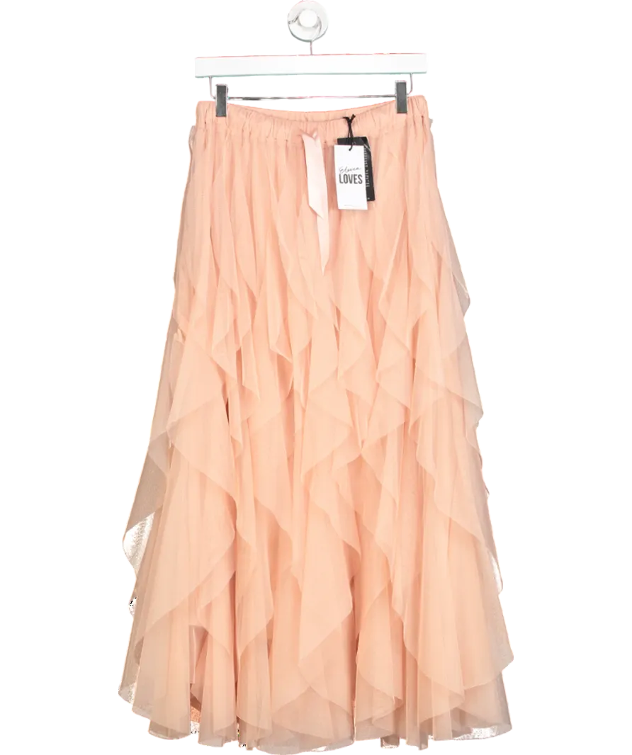 Eleven Loves Pink Iris Tulle Maxi Skirt UK M/L