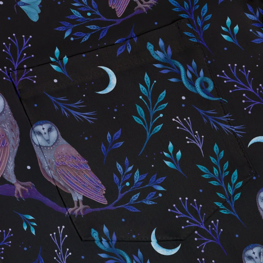 Episodic Owl Floral Button Up Shirt