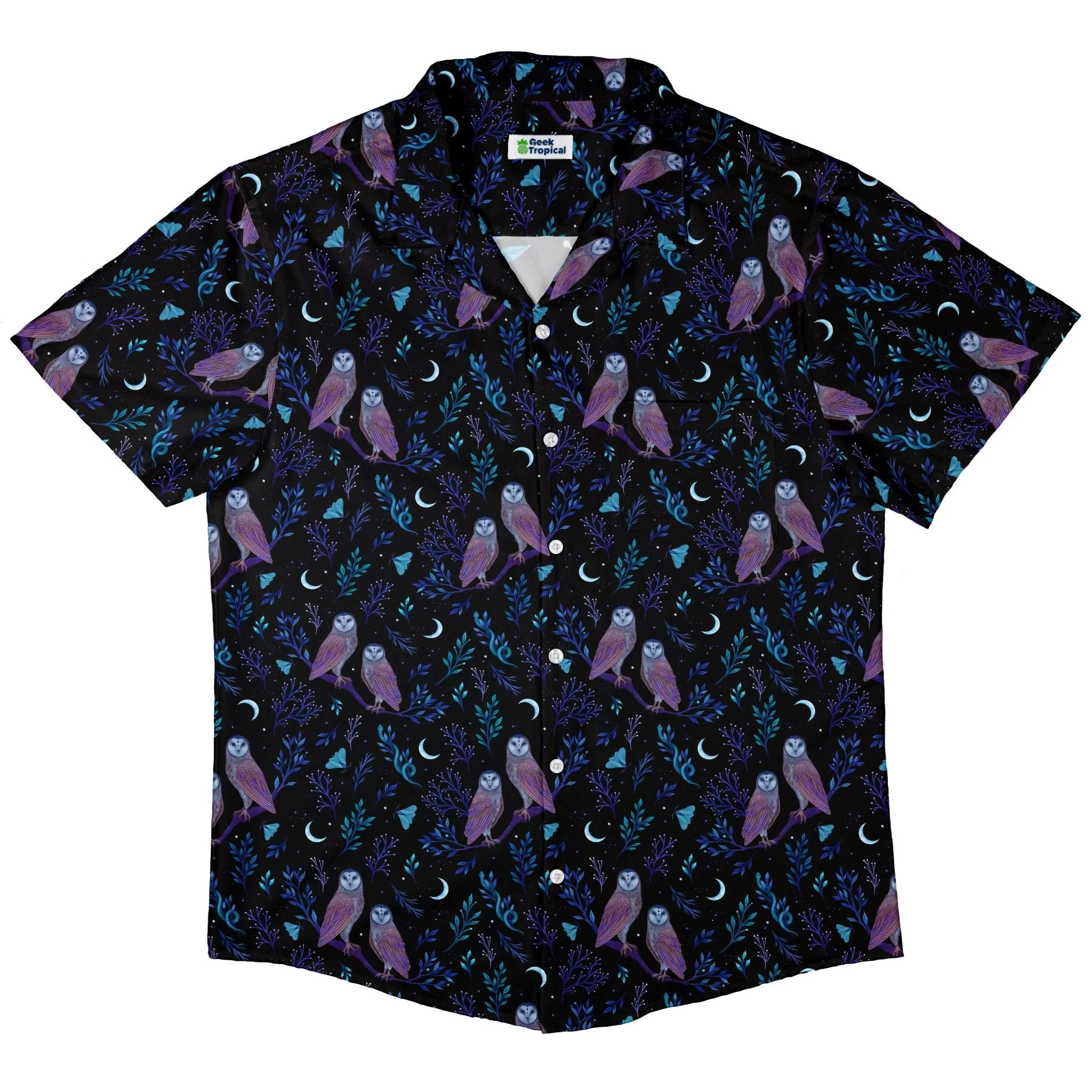 Episodic Owl Floral Button Up Shirt