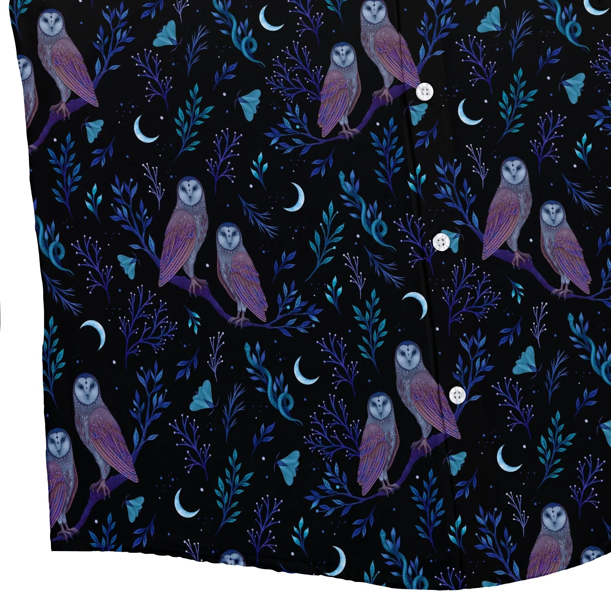 Episodic Owl Floral Button Up Shirt