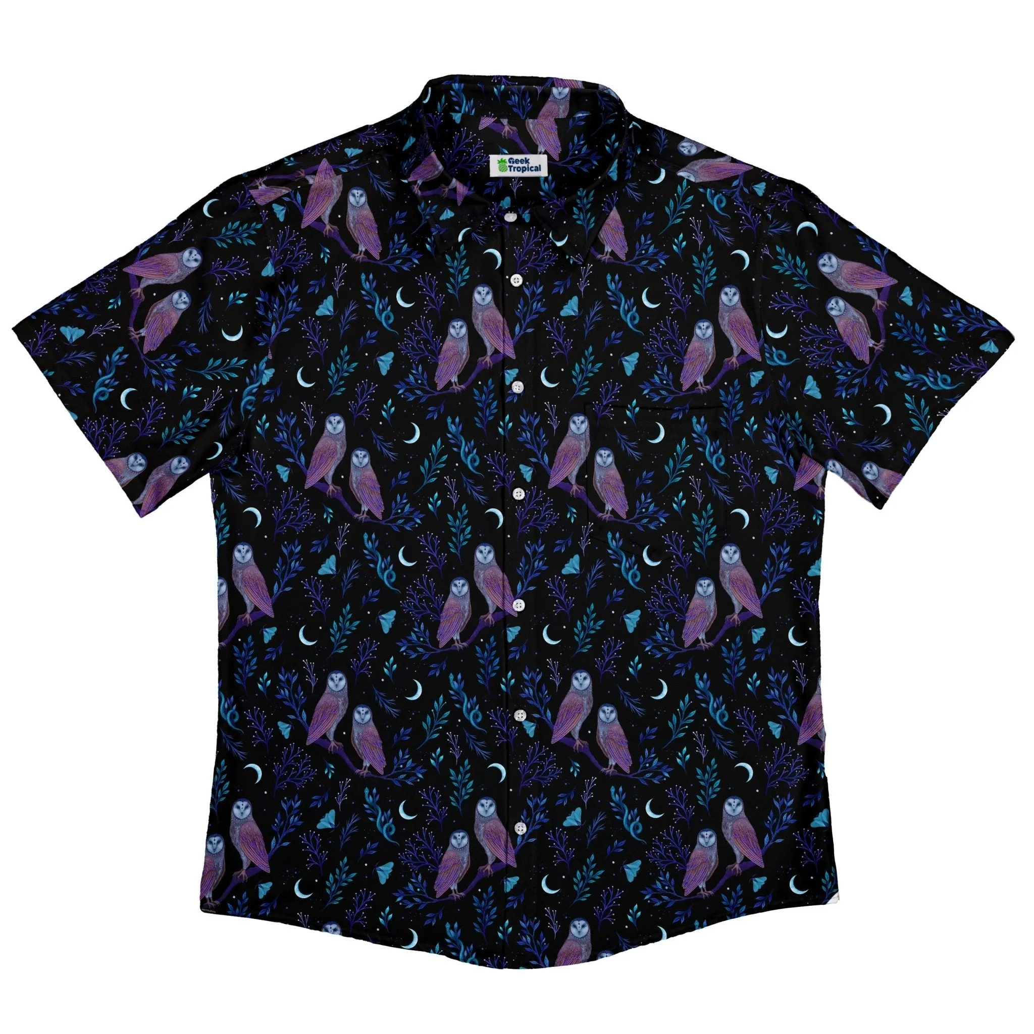 Episodic Owl Floral Button Up Shirt