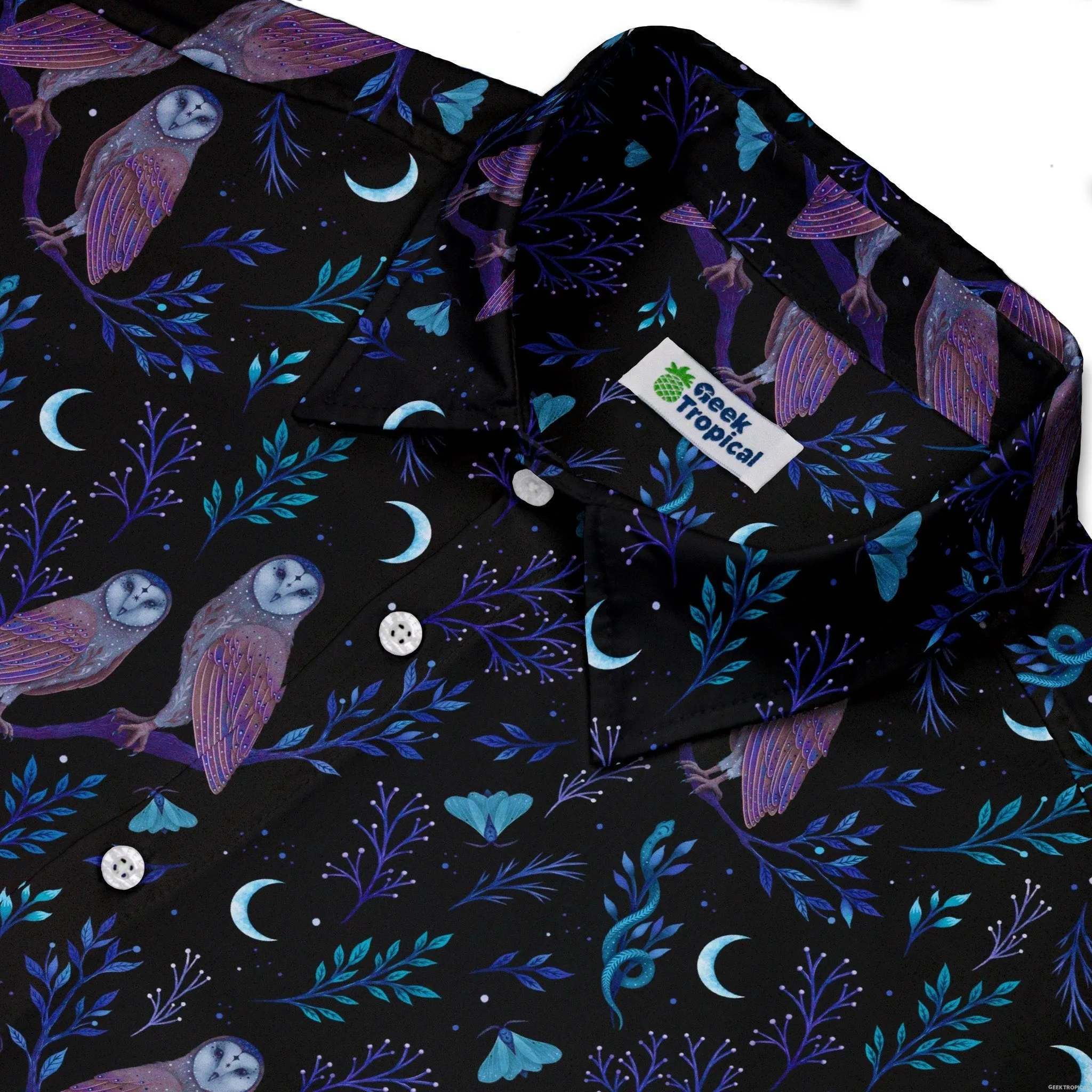 Episodic Owl Floral Button Up Shirt