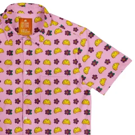 Exploding Kittens TacoCat Flowers Button Up Shirt
