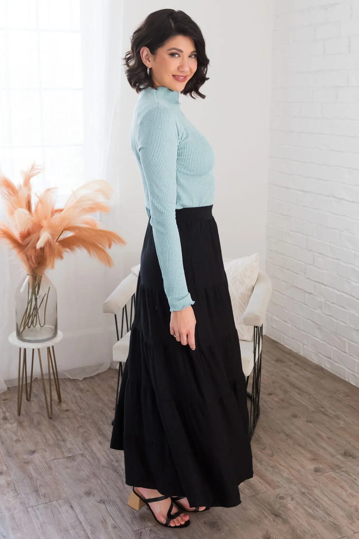 Giving Heart Modest Tiered Skirt
