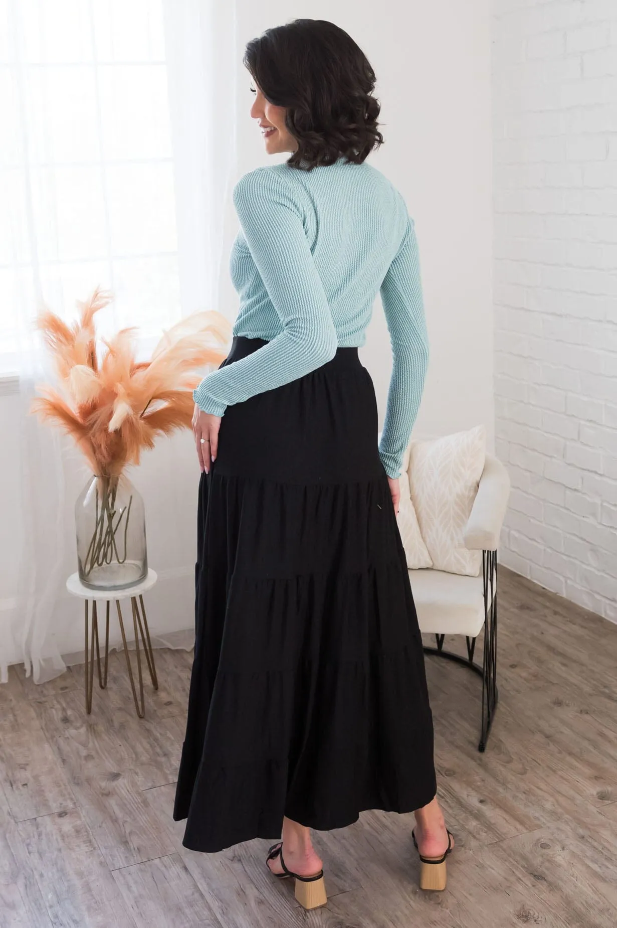 Giving Heart Modest Tiered Skirt