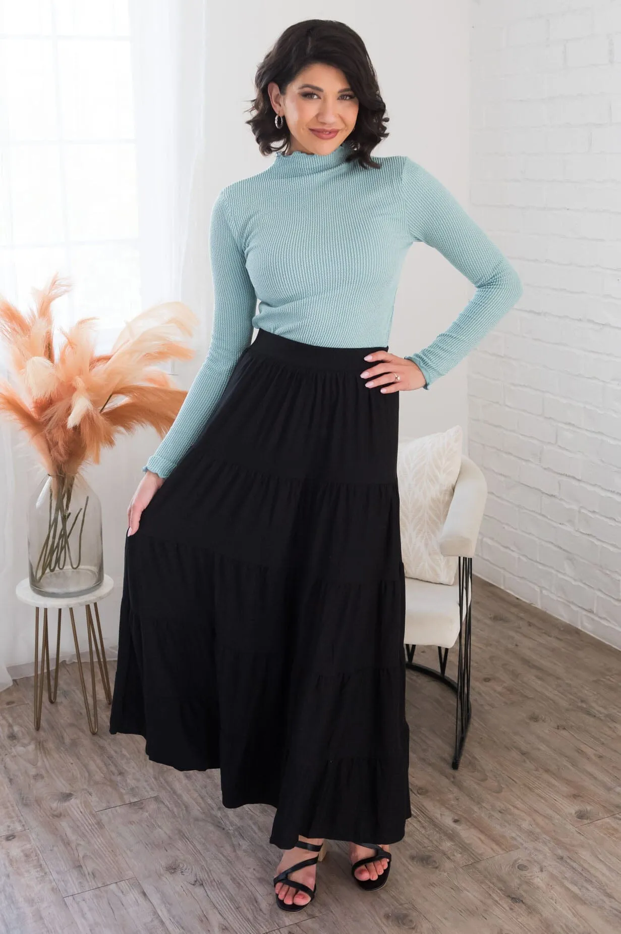 Giving Heart Modest Tiered Skirt