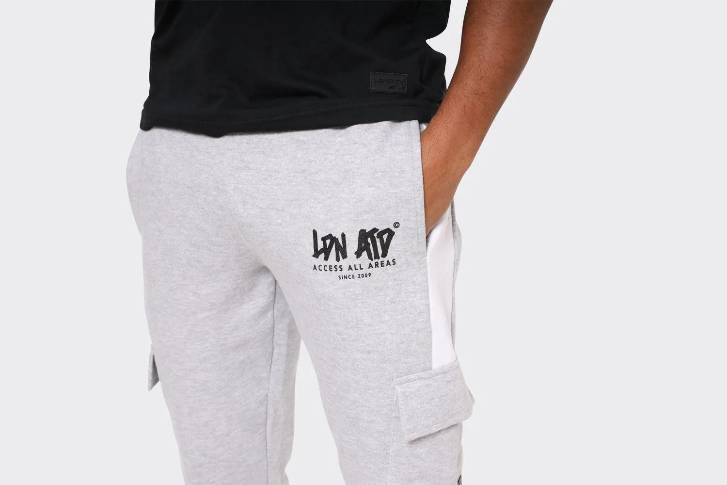 Grey LDN Attitude Cargo Joggers
