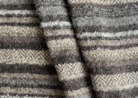 Herringbone, Tweed and Bouclé Striped Wool & Mohair Blend Coating (Made in Italy)