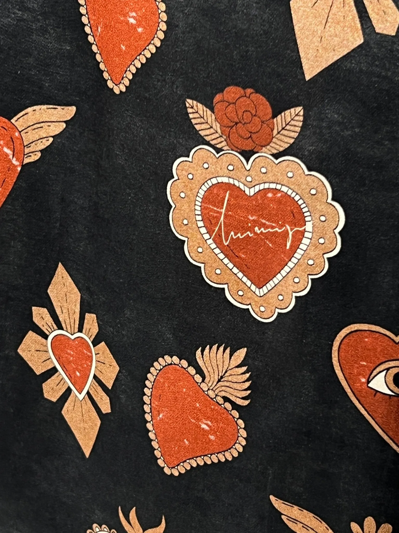 Inimigo ISH3527 Mexican Hearts Shirt Black