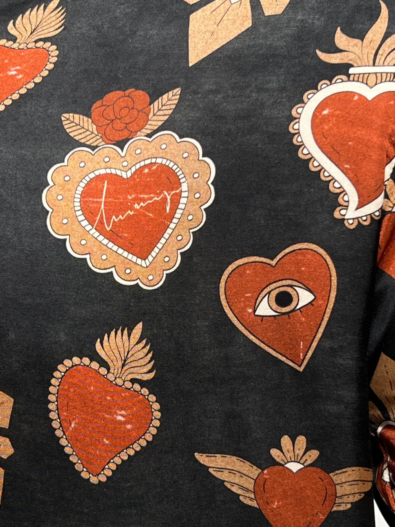 Inimigo ISH3527 Mexican Hearts Shirt Black