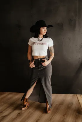 Kasey Denim Washed Maxi Skirt