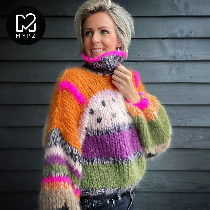Knitting kit – MYPZ Chunky Mohair Pullover Watermelon NO 15 (ENG-NL)
