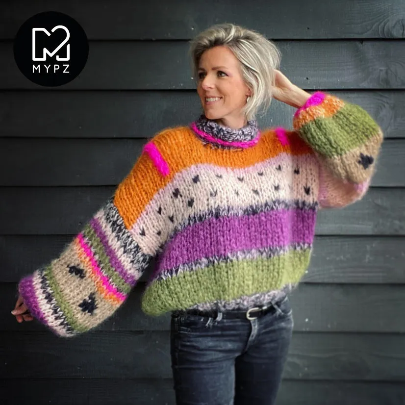 Knitting kit – MYPZ Chunky Mohair Pullover Watermelon NO 15 (ENG-NL)