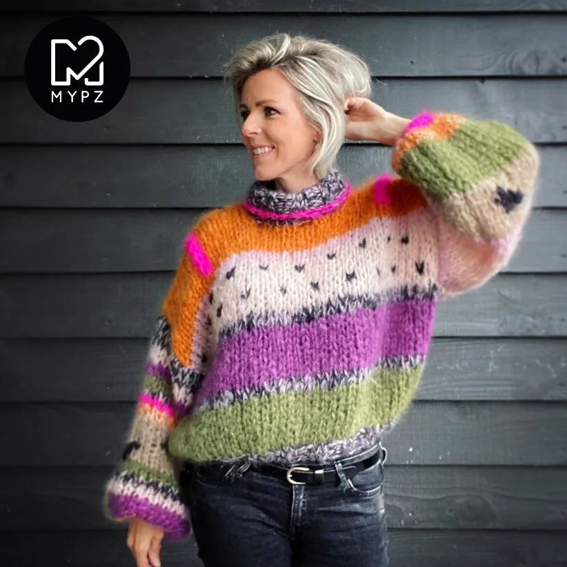 Knitting kit – MYPZ Chunky Mohair Pullover Watermelon NO 15 (ENG-NL)