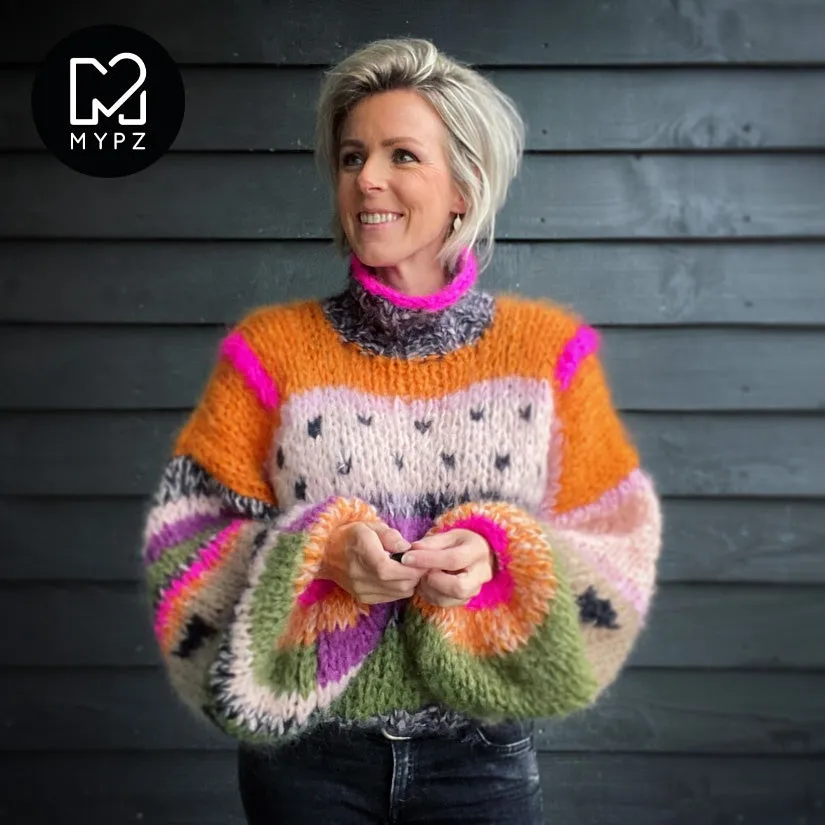 Knitting kit – MYPZ Chunky Mohair Pullover Watermelon NO 15 (ENG-NL)