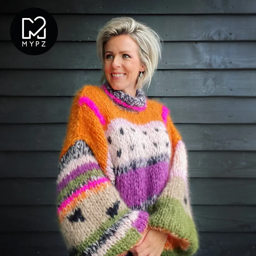 Knitting kit – MYPZ Chunky Mohair Pullover Watermelon NO 15 (ENG-NL)