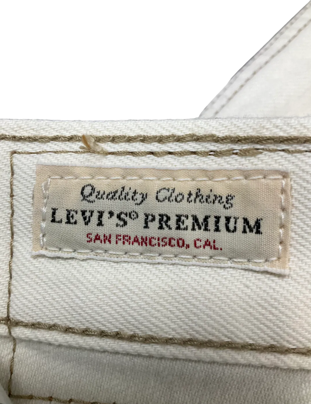 Levi's Cream 70's High Flare Jeans - L32 W30
