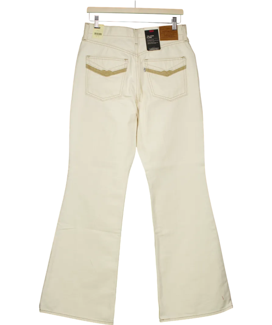 Levi's Cream 70's High Flare Jeans - L32 W30