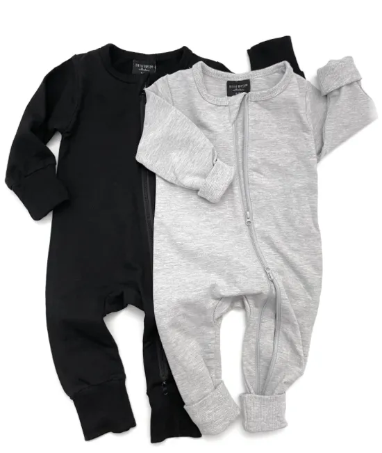 Little Bipsy - 2-Way Zip Romper in Black