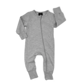 Little Bipsy - 2-Way Zip Romper in Grey