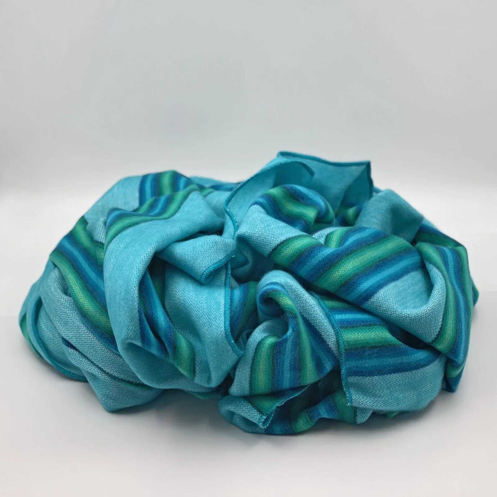 Machay - Baby Alpaca Wool Throw Blanket / Sofa Cover - Queen 90" x 63" - Aqua/Turquoise/Green
