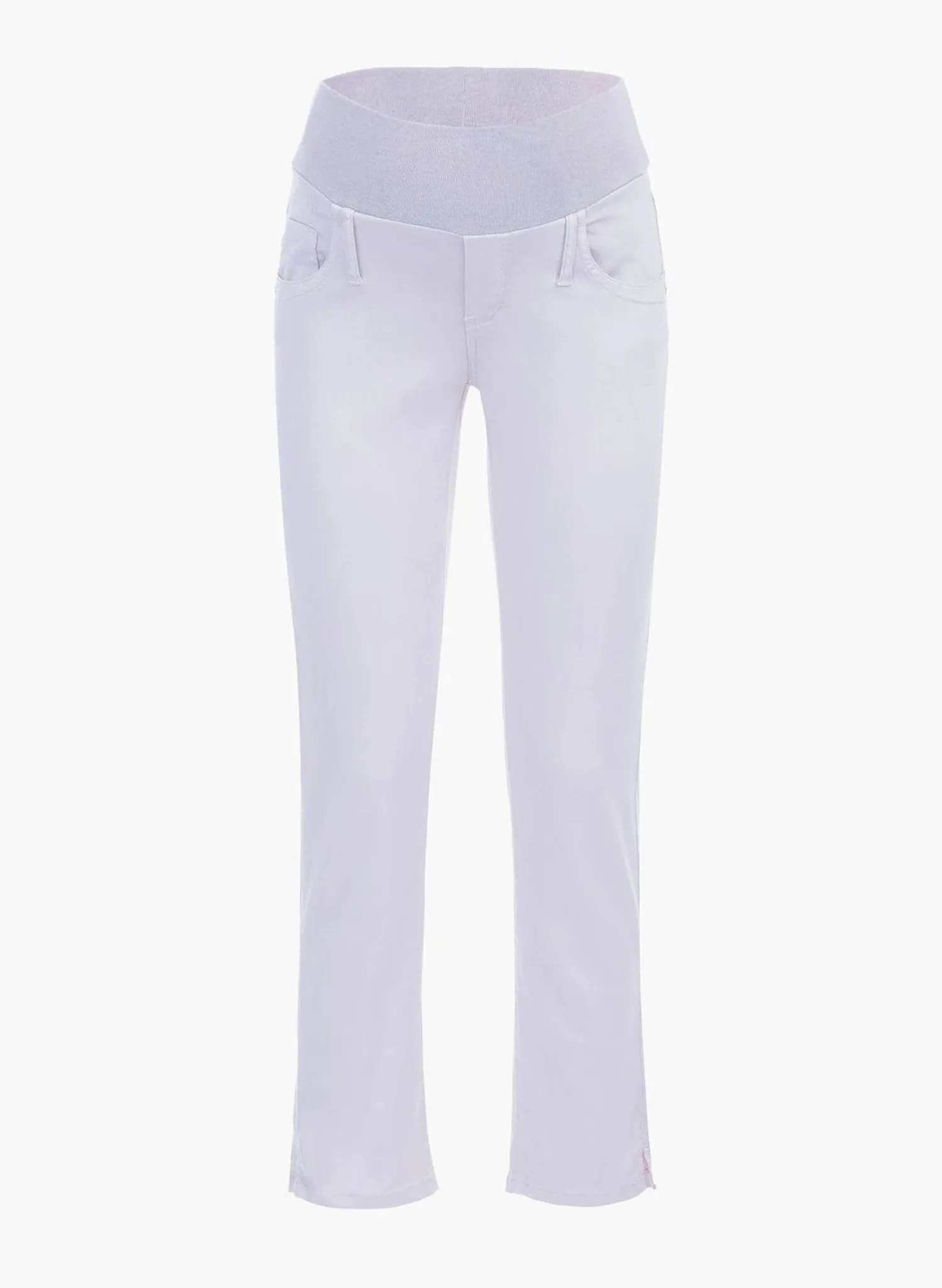 Maternity Capri Pants in Stretch Cotton - Lavander