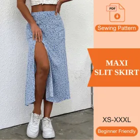Maxi Slit Skirt PDF Sewing Pattern