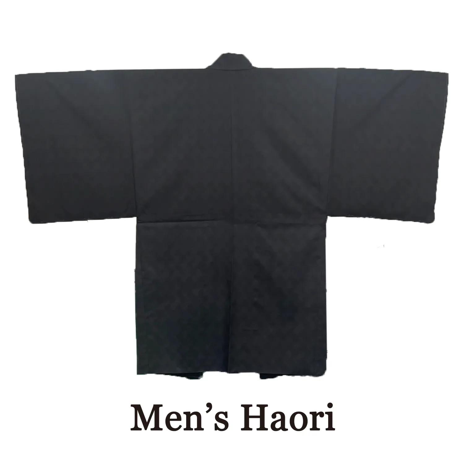 Men's Japanese Kimono Haori, Coat : Black, Modern pattern *LL