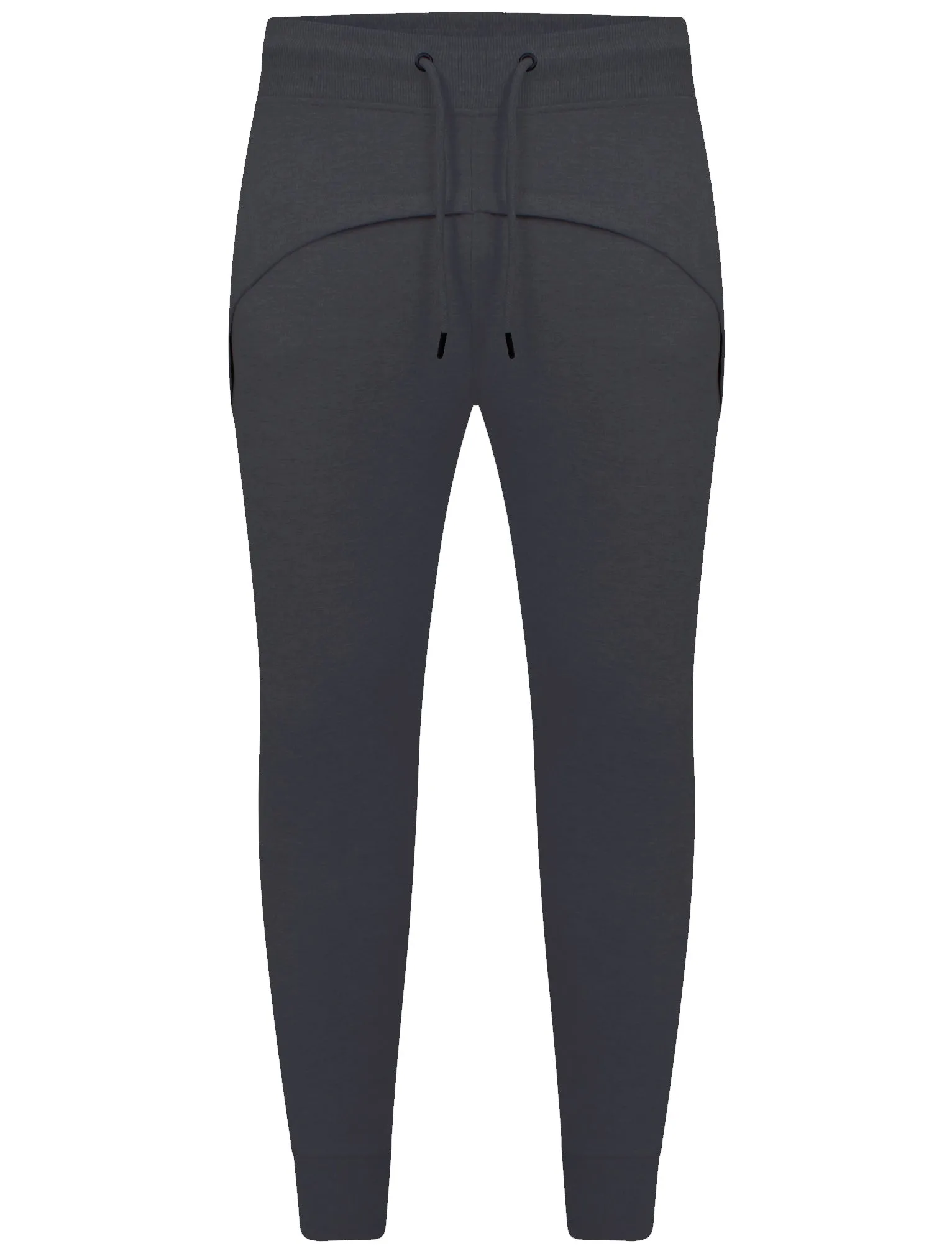 Mens Patrick Curved Panel Cuffed Joggers in Midnight Blue
