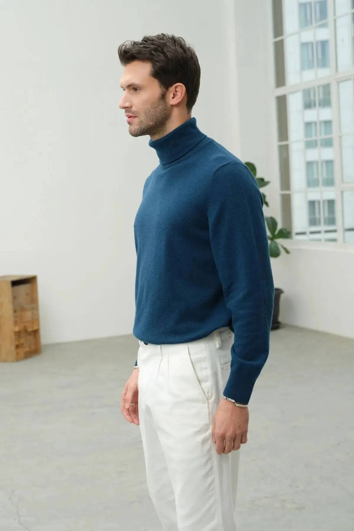 Peacock Pure Cashmere Men's Sweater