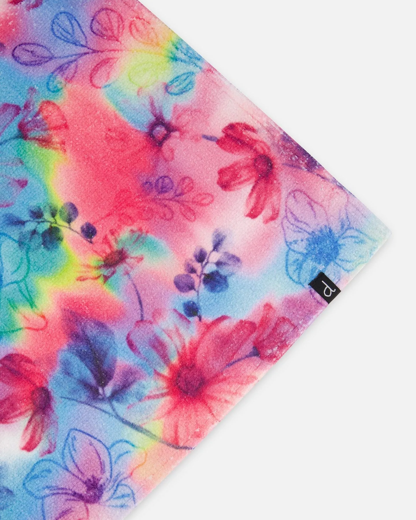 Printed Beach Towel Butterflies On Multicolored Background