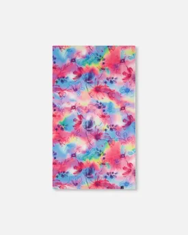 Printed Beach Towel Butterflies On Multicolored Background