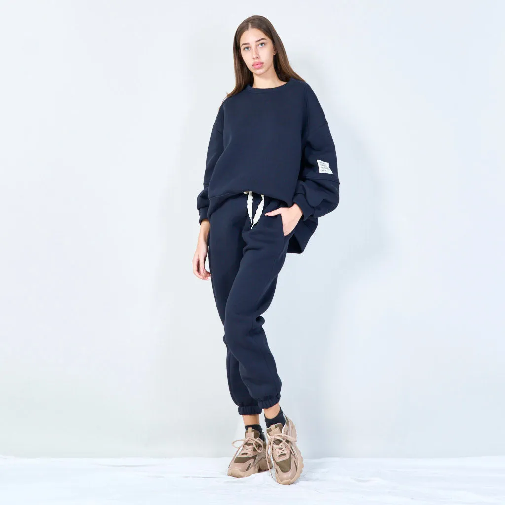 Relaxed-fit sweatshirt and jogger set wholesale