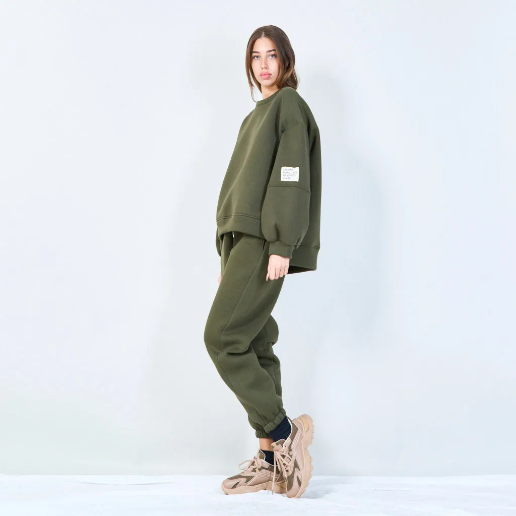 Relaxed-fit sweatshirt and jogger set wholesale